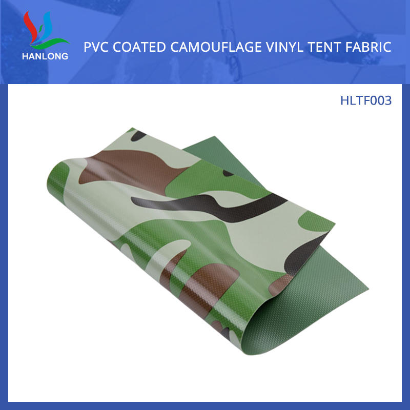PVC Coated Camouflage Vinyl Tent fabric 1300DX1300D 20X20  1050GSM