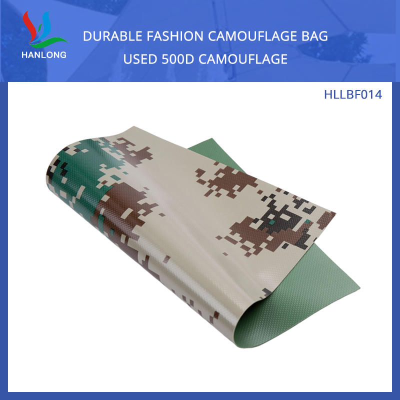 Durable Fashion Camouflage Bag Used 500D Camouflage PVC Coated Polyester Fabric