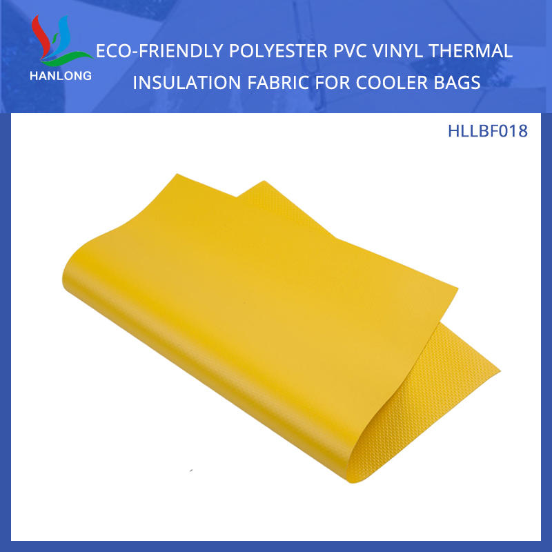 Eco-friendly Polyester PVC Vinyl Thermal Insulation Fabric For Cooler Bags  500DX500D 18X17 450G
