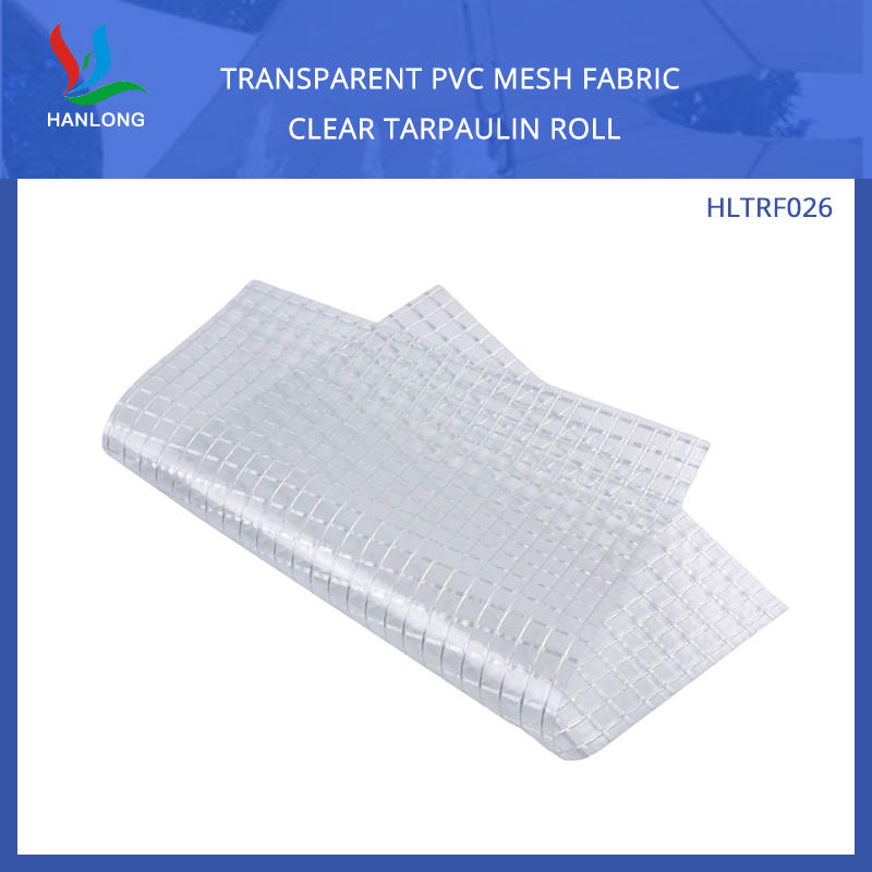 440G 1000Dx1000D 3x3 Transparent PVC Mesh Fabric Clear Tarpaulin Roll