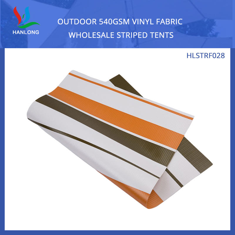 Outdoor 540GSM Vinyl Fabric Wholesale Striped Tents For Cover Use