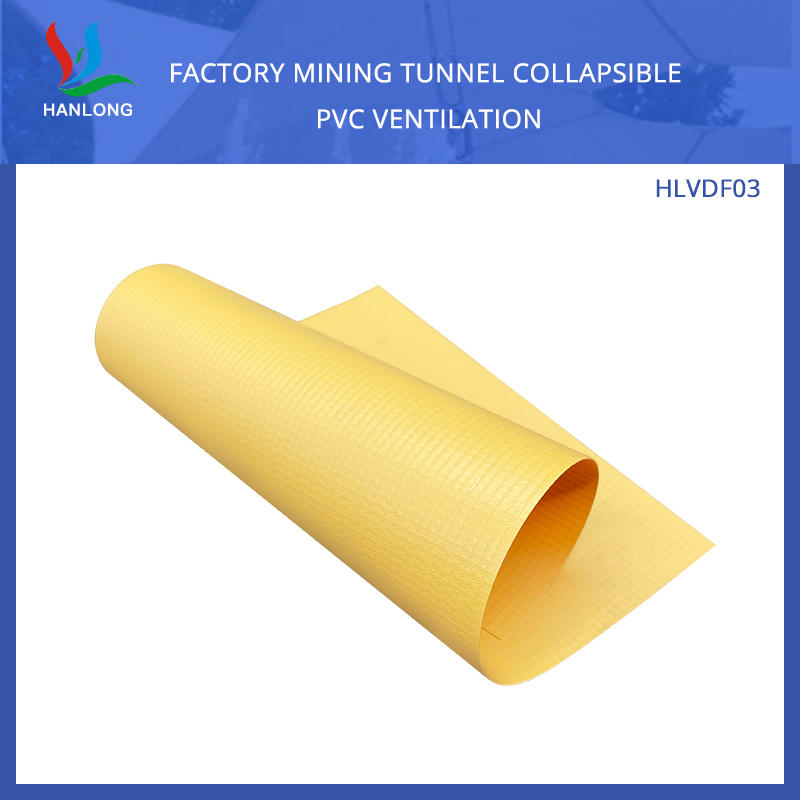 HLVDF03 1500DX2000D 9X9 550gsm Factory Mining Tunnel Collapsible PVC Ventilation Air Duct Fabric
