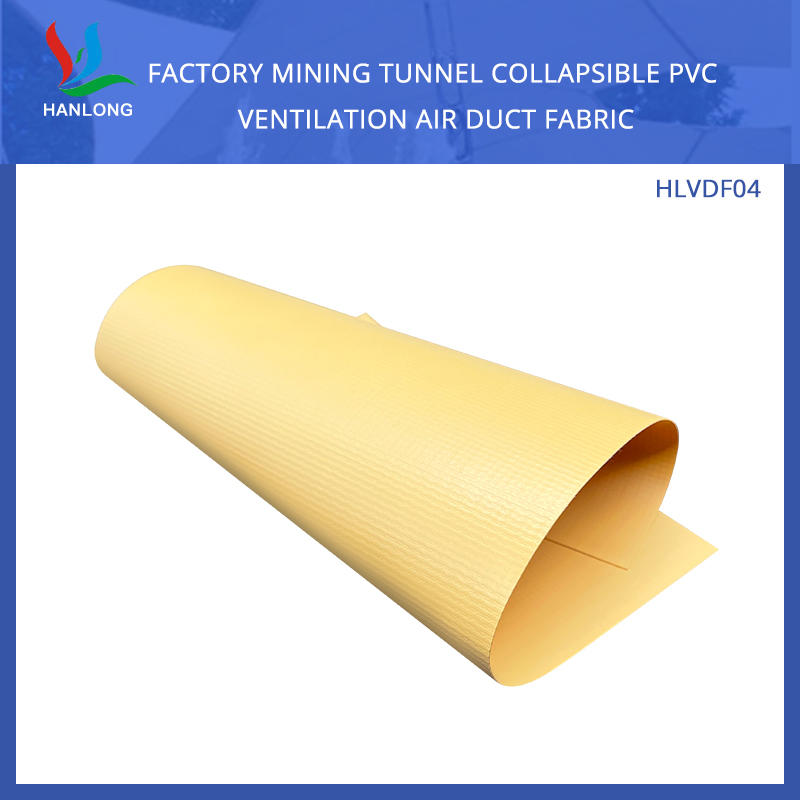 HLVDF04  1000DX1000D 12X12  550gsm Factory Mining Tunnel Collapsible PVC Ventilation Air Duct Fabric